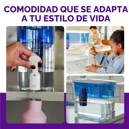 Miniatura 5 de PUR Dispensador de jarra con filtro de agua clásico, 30 tazas, transparente Blanco