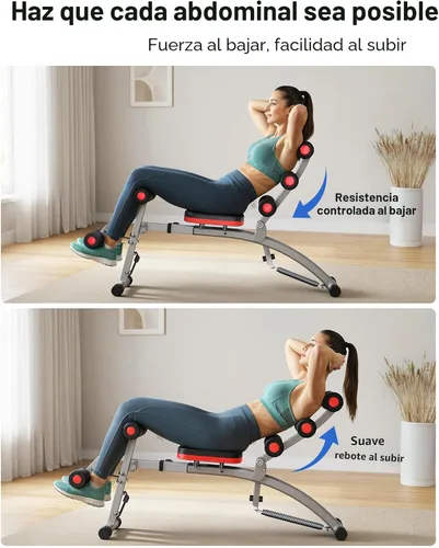 Miniatura 3 de MERACH Máquina de abdominales, entrenador de abdominales ajustable multifuncional, banco de entrenamiento abdominal para gimnasio en casa, máquina