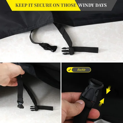 Miniatura 3 de Aiskaer Funda para bicicleta de 2 a 3 bicicletas, impermeable, negro, poliéster, resistente, montaña, carretera, bicicletas eléctricas