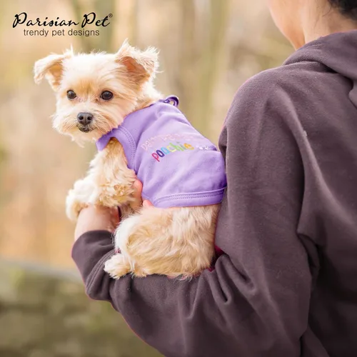 Miniatura 6 de Parisian Pet - Camiseta bordada para perros y gatos, con texto en inglés Bad to da Bone, XS
