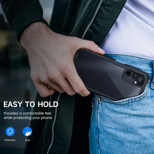 Miniatura 6 de seacosmo Diseñada para funda de teléfono Galaxy A14 5G, cubierta de cuerpo completo a prueba de golpes, con protector de pantalla integrado, funda