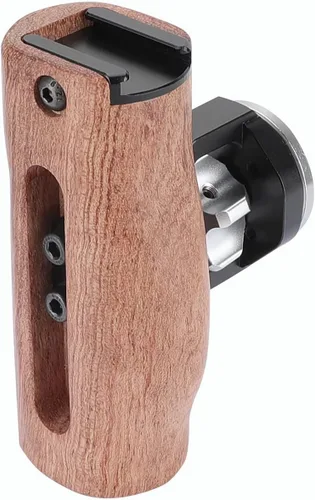 Miniatura 5 de Mango de madera ajustable con soporte de roseta M6 y boca superior para zapata caliente para kit de jaula de cámara DLSR
