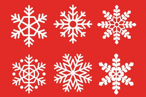 Miniatura 5 de Troqueles de metal para cortar copos de nieve, diseño de copos de nieve de seis formas diferentes, plantillas de plantillas para álbumes de recortes
