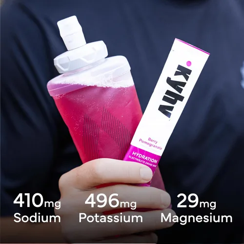 Miniatura 3 de Kyhv Nutrition Paquetes de mezcla de electrolitos de hidratación en polvo - Granada de bayas - sodio equilibrado, potasio, magnesio, vitamina C