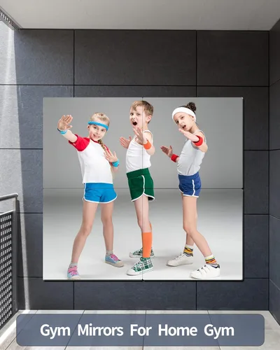 Miniatura 7 de Espejo pequeño adhesivo para decoración de pared, espejos adhesivos de seguridad de plástico sin vidrio para niños pequeños, paquete de 4 azulejos