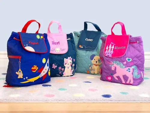 Miniatura 7 de DIBSIES Mochila acolchada personalizada para jardín de infantes, preescolar y guardería, Gato, Niños