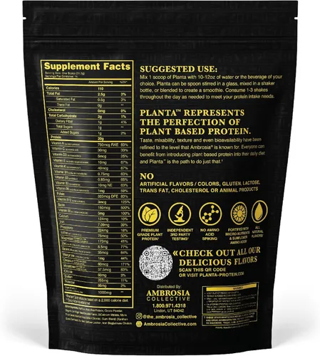 Miniatura 2 de Ambrosia Planta - Proteína Premium a Base de Plantas Vegana y Apta para Keto Sabores Gourmet sin Hinchazón o Malestar Estomacal Sin Azúcar