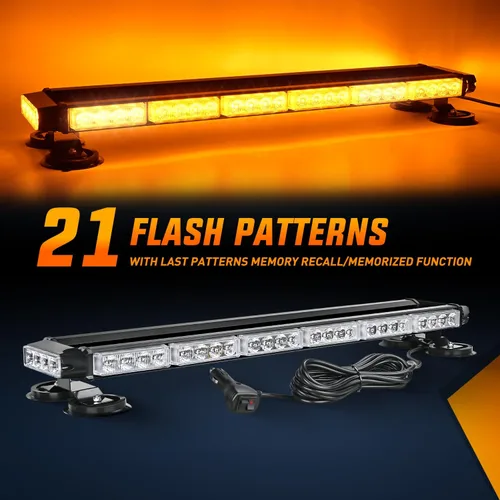 Miniatura 8 de Nilight Luces estroboscópicas de techo de 29.5 pulgadas, 56 LED, luz de peligro, advertencia de seguridad de emergencia, barra intermitente, montaje