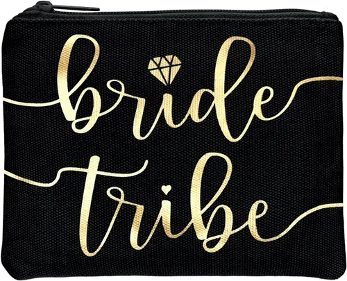 Miniatura 7 de Bride Tribe - Bolsas de maquillaje para despedida de soltera, despedida de soltera, boda, bolsa de artículos de tocador, kit de supervivencia