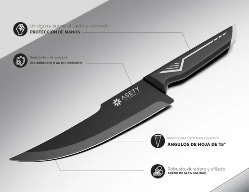 Miniatura 8 de Juego de cuchillos – Juego de 15 cuchillos de cocina con bloque afilador de cuchillos integrado – Juego de bloques de cuchillos de acero inoxidable