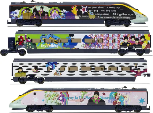 Miniatura 4 de Hornby R1253T - Juego de tren eléctrico R1253T The Beatles Yellow Submarine - Juego de iniciación de tren de calibre OO, trenes vintage