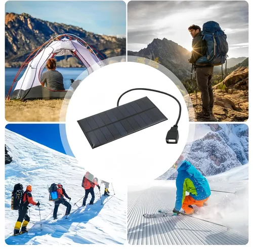 Miniatura 4 de Nuevo panel solar banco de energía 1.65 W 5.5 V 300 mA USB portátil impermeable mini panel solar, para pequeños productos de batería senderismo