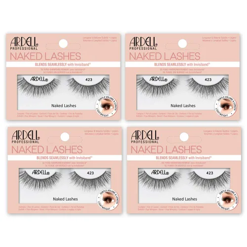 Miniatura 16 de Ardell Naked Natural Lashes 422 - Pestañas postizas de aspecto natural con Invisiband, tira de pestañas suaves de volumen y delicadas para uso