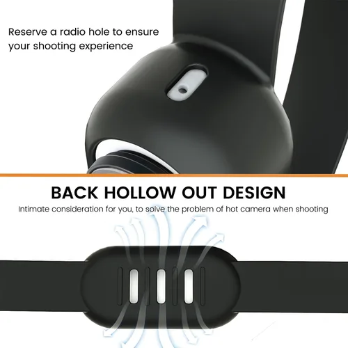 Miniatura 4 de Pulsera de silicona para Insta360 GO 3, funda protectora de silicona para Insta360 GO 3 accesorio de cámara de acción (negro)