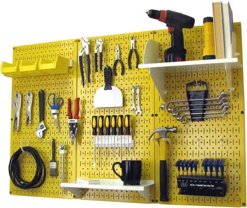 Miniatura 18 de Organizador de herramienta control de pared 30-wrk-400wb estándar panel perforado mesa de trabajo de metal, 30-WRK-400 BB Negro