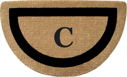 Miniatura 25 de Tapete de fibra de coco natural, para puerta de entrada, rectangular, resistente, para patio, atrapador de suciedad antideslizante, decoración