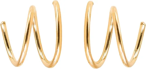 Mini aros de oro ilusión, hacen que 1 piercing parezca 2, aros dobles minimalistas en relleno de oro, regalos para mujeres, hechos a mano por Lotus