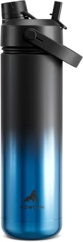 Miniatura 23 de POWCAN - Botella de agua térmica 2 en 1, sorbete y tapa con boquilla, antifugas, acero inoxidable sin BPA, apta portavasos automóvil, bebida fría 24