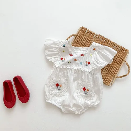 Miniatura 14 de IMEKIS Vestido mexicano para niña pequeña, mameluco bordado para hermanas a juego, trajes étnicos, vestido de verano