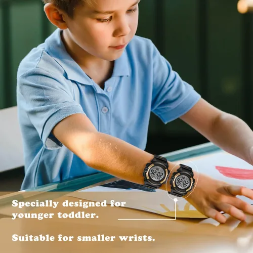 Miniatura 2 de Reloj analógico para niños, reloj para niños de 6 a 15 años, reloj digital para deportes al aire libre, multifuncional con cronógrafo LED 50 M