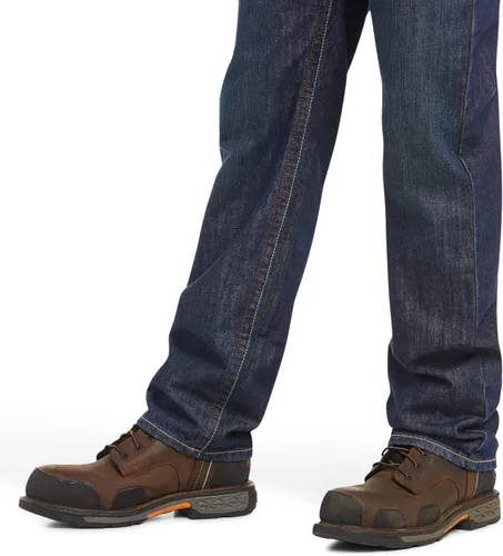 Miniatura 7 de Ariat FR M3 - Pantalones de mezclilla rectos apilables y holgados para hombre, resistentes al fuego, Flint