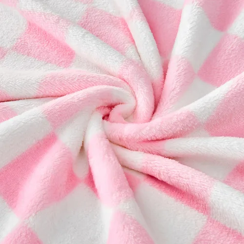 Miniatura 7 de Edenleaf Manta a cuadros rosa, manta de forro polar ultrasuave para sofá, cama y viajes, mantas de lujo para todas las estaciones, 50 x 60 pulgadas