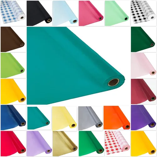 Miniatura 10 de DIY Craft - Rollo de plástico negro para mesa de banquete, 300 pies de largo (26 colores)