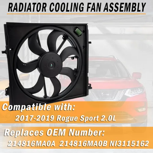 Miniatura 2 de Reemplazo del conjunto del ventilador de refrigeración del radiador para Nissan Rogue Sport 2.0L 2017 2018 2019 2019 reemplaza a 214816MA0A