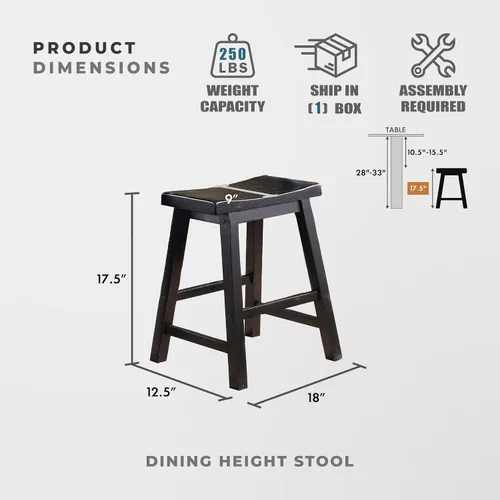 Miniatura 2 de Lexicon Finnian Saddle - Juego de 2 taburetes de madera maciza, taburetes de cocina para comedor, asientos de silla de mostrador sin brazos, Arena