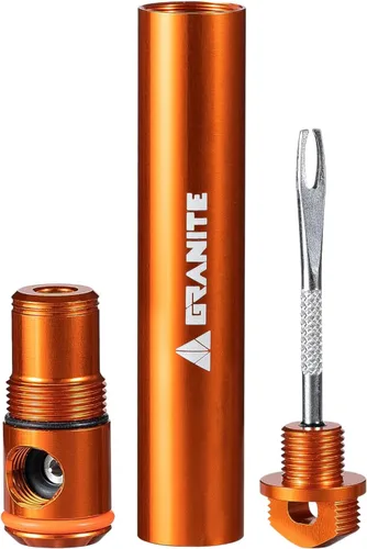 Granite Suture Aero - Kit de tapones para neumáticos con inflador de CO2 integrado, kit de reparación de neumáticos sin cámara con 2 tapones de