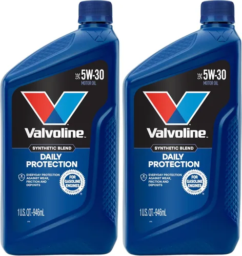 Valvoline Protección Diaria Aceite de motor de mezcla sintética 5W-30, 1 cuarto de galón, 2 por paquete