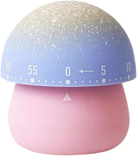 Miniatura 9 de Temporizador de cocina mecánico de 60 minutos para niños, lindo temporizador de cocción de hongos (beige)