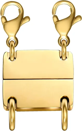 Miniatura 9 de Kcctoo Collar con cierre de capas, separadores de joyas, oro y plata, cierre magnético de collar múltiple para mujer con aspecto en capas