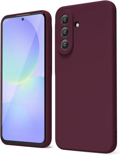 Miniatura 41 de oakxco Funda para teléfono Samsung Galaxy A12 con agarre de silicona líquida, linda delgada fina suave cubierta de gel de goma TPU lisa para mujeres