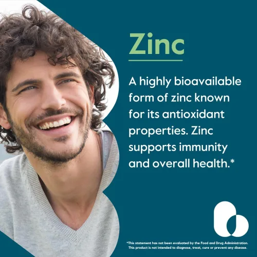 Miniatura 2 de BESTVITE Quelato de zinc 50 mg (240 cápsulas vegetarianas) - Sin estearatos - Sin fosfato dicálcico - Vegano - Sin OMG - Sin gluten