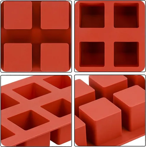 Miniatura 3 de JOERSH Molde de silicona para pastel en forma de cubo Molde cuadrado 3D de mini mousse de 2 x 2 x 2 pulgadas, moldes de postre francés