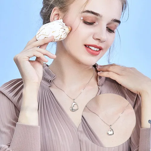 Miniatura 2 de POPLYKE Collar de plata de ley para padre, hija, madre, hija, día de la madre, cumpleaños, joyería de regalo para mujeres, mamá, hija, papá, esposa