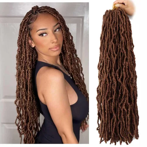 Miniatura 31 de Mytarku 8 paquetes de rastas suaves de 24 pulgadas con extremos rizados, rastas de pelo sintético de ganchillo bohemias para mujeres rastas de 1b