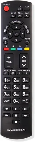 N2QAYB000570 Mando a distancia de repuesto para Panasonic TV TC-32LX34 TC-32LX44S TC-42PX34 TC-50PX34 TC-60PS34 TC-60PS34UA TC-L37E3 TC-L37U3
