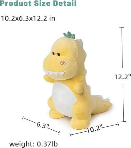 Miniatura 5 de Animal de peluche de dinosaurio, lindo dinosaurio de peluche de 12 pulgadas, suave, juguetes de peluche de dinosaurio para niños, niñas, niños