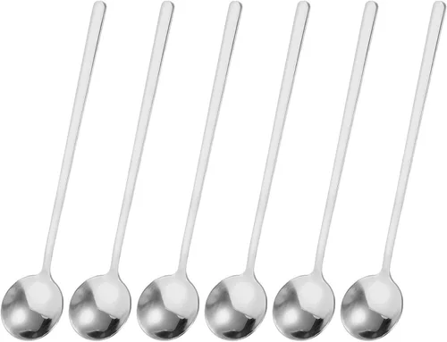 Miniatura 10 de uxcell 6 cucharas de café de acero inoxidable de 5 pulgadas, mini cucharadita de café para café, postre, helado, pastel, dorado, 6