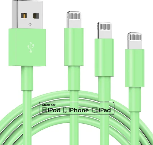 Miniatura 12 de TUMABER Paquete de 2 cables de carga para iPhone de 3 pies con certificación MFi de Apple, cable Lightning a USB de 3 pies, carga rápida de 2.4 A