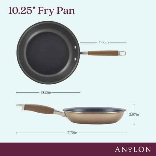 Miniatura 2 de Anolon Advanced - Sarténes antiadherentes de bronce anodizadas duras para el hogar (26,04 cm)