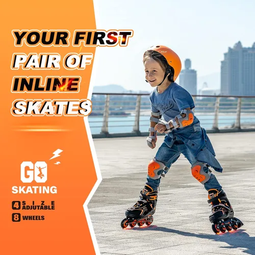 Miniatura 2 de 2PM SPORTS - Patines en línea ajustables Torinx verde para niños, patines divertidos para principiantes para niños, jóvenes, niñas, hombres y mujeres