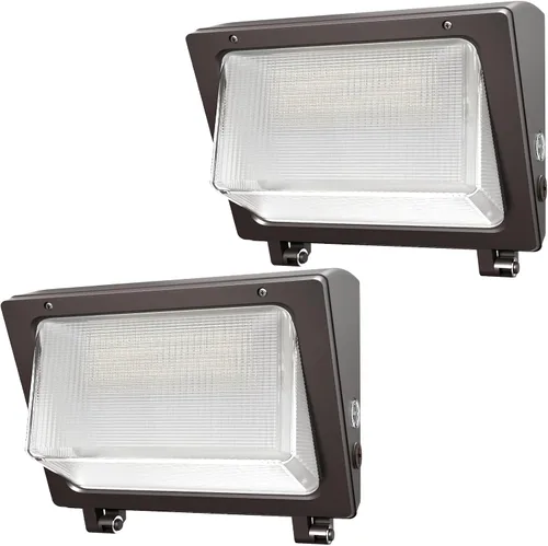Miniatura 13 de Paquete de luz LED de pared de 75/65/50 W con sensor de atardecer a amanecer, 11250 LM 6000/5000/4000K LED de seguridad de inundación, luces