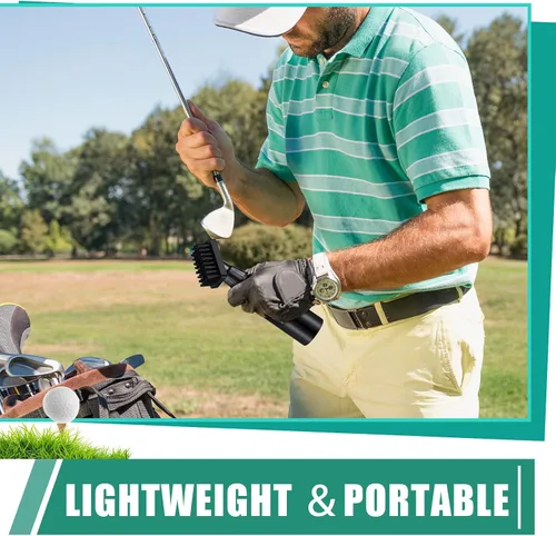 Miniatura 5 de Meanplan Cepillo de agua de limpieza para palos de golf, gancho retráctil de aluminio para escalar, cepillo limpiador de ranuras para palos de golf