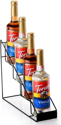 kimilus Estante para Jarabe de Café para Accesorios de Bar de Café, se adapta a jarabe Torani y Monin, Organizador de Bar de Café con capacidad para