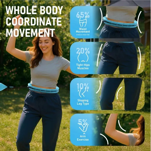 Miniatura 6 de JKSHMYT Infinity Weighted Hula Exercise Hoop, for Adults Women Weight Loss Plus Size, 30 Detachable Links