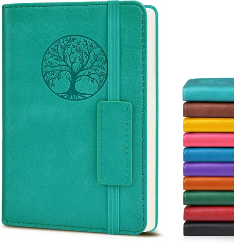 Miniatura 24 de Biuwory Cuaderno diario con líneas para mujeres y hombres, 256 páginas, tamaño A5, de cuero de tapa dura para escribir, viajes, negocios, trabajo