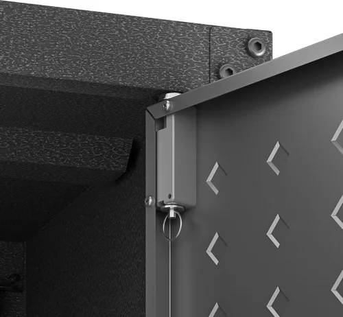Miniatura 9 de Manhattan Comfort Fortress - Armario móvil de metal texturizado de 31.5 pulgadas con 1 cajón de extensión completa y 2 estantes ajustables